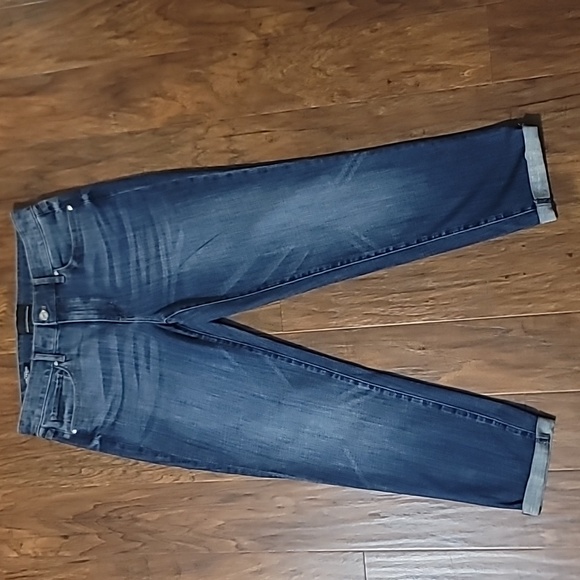 WHBM Dark Denim Girlfriend Jeans - Picture 2 of 9